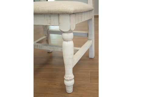 Stone - Chair With Turned Legs - Antique Ivory - Premium Desk Chairs from International Furniture Direct - Just $270! Shop now at brett interiors