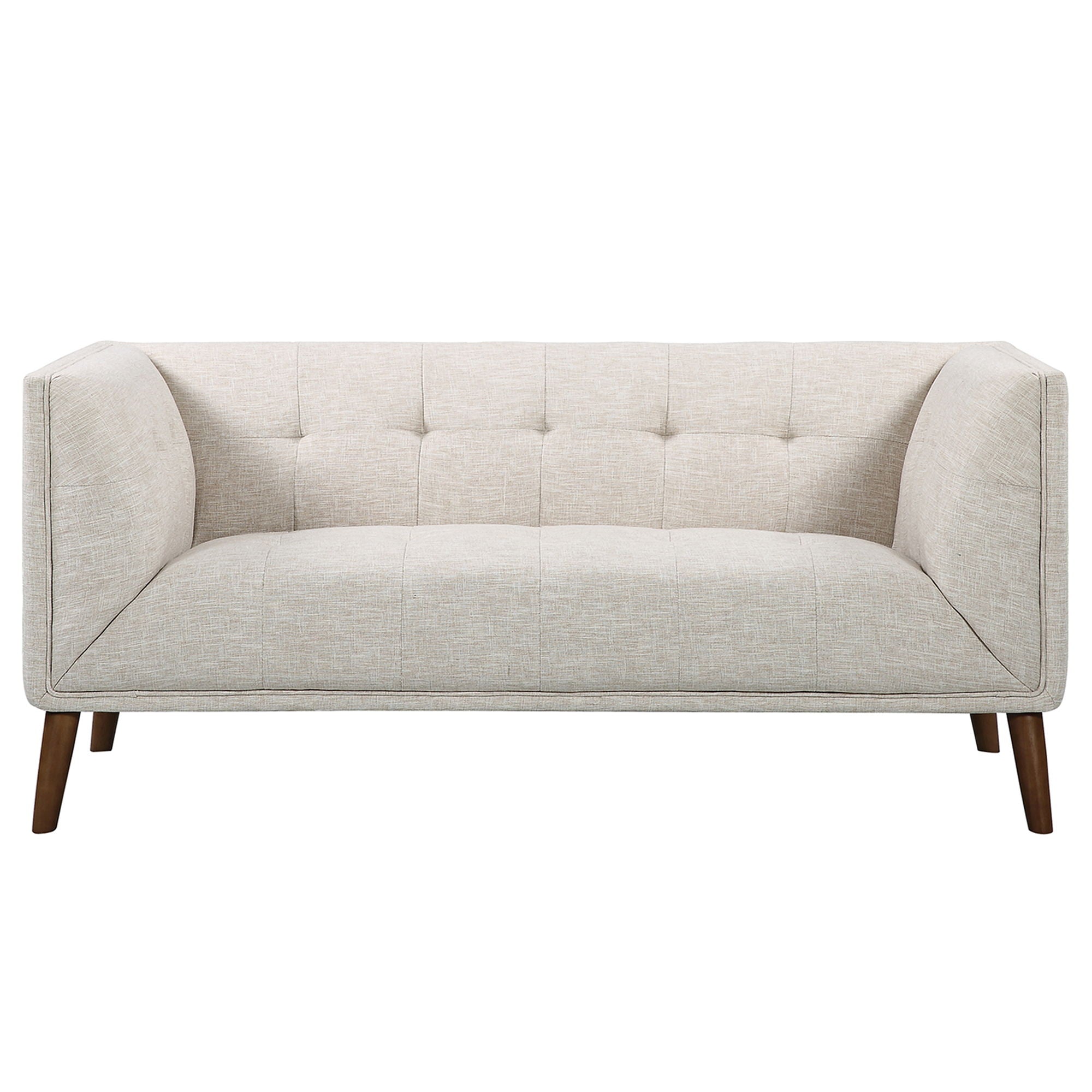 Hudson - Mid-Century Button - Tufted Loveseat - Premium Stationary Loveseats from Armen Living - Just $1047.50! Shop now at brett interiors