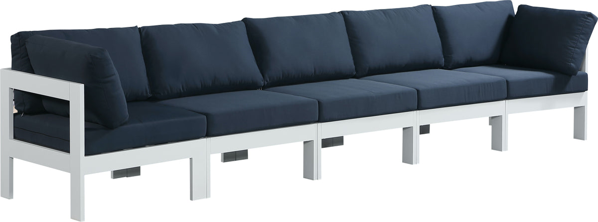 Nizuc - Outdoor Patio Modular Sofa - Navy - Premium Sofas from Meridian Furniture - Just $4512.50! Shop now at brett interiors