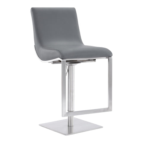 Victory - Contemporary Swivel Barstool - Brushed / Gray - Premium Bar Height (28"-30") from Armen Living - Just $395! Shop now at brett interiors