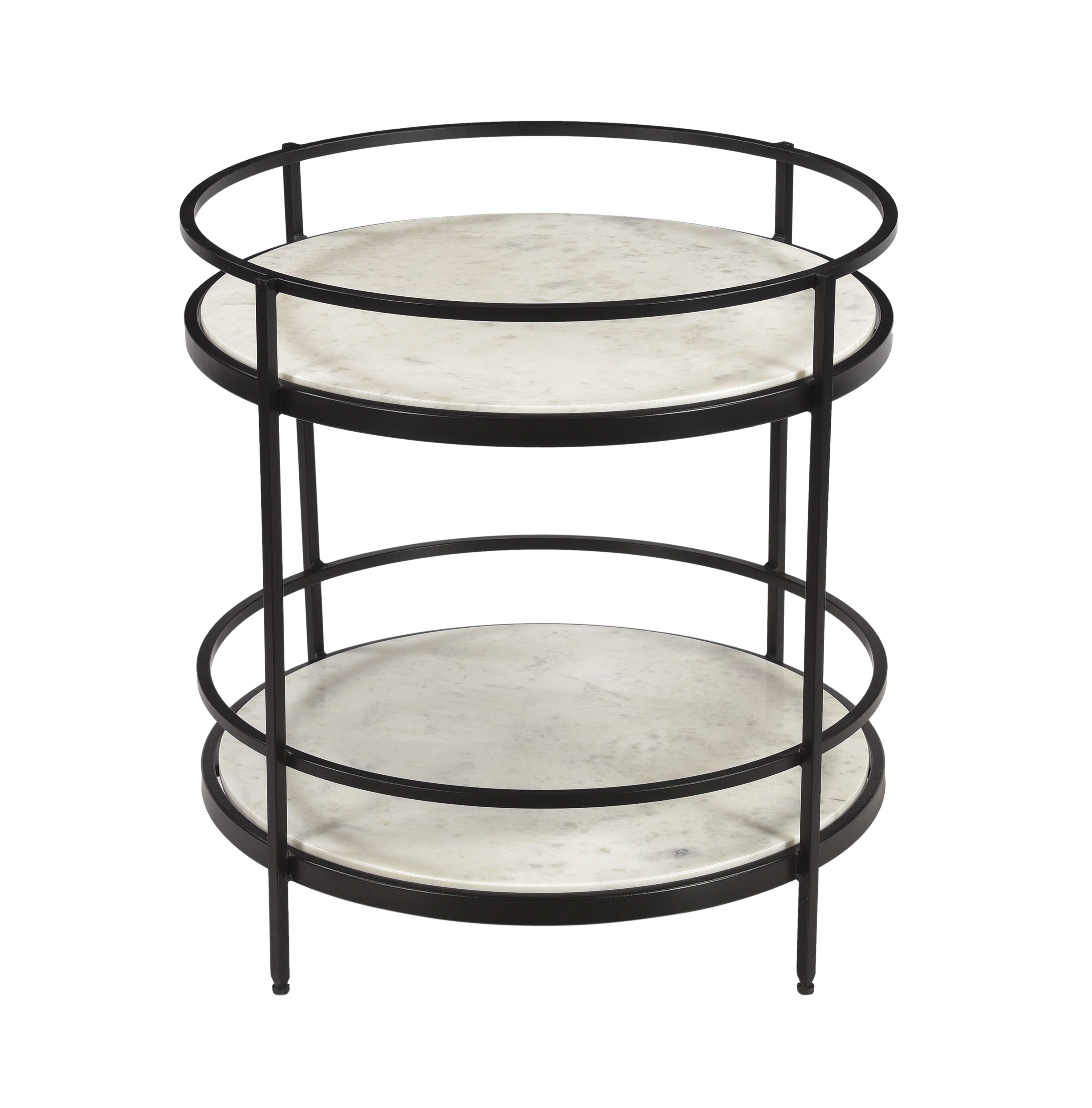 Olive - Round Accent Table - Maddie White / Black - Premium Accent Tables from Coast2Coast Home - Just $1237.50! Shop now at brett interiors