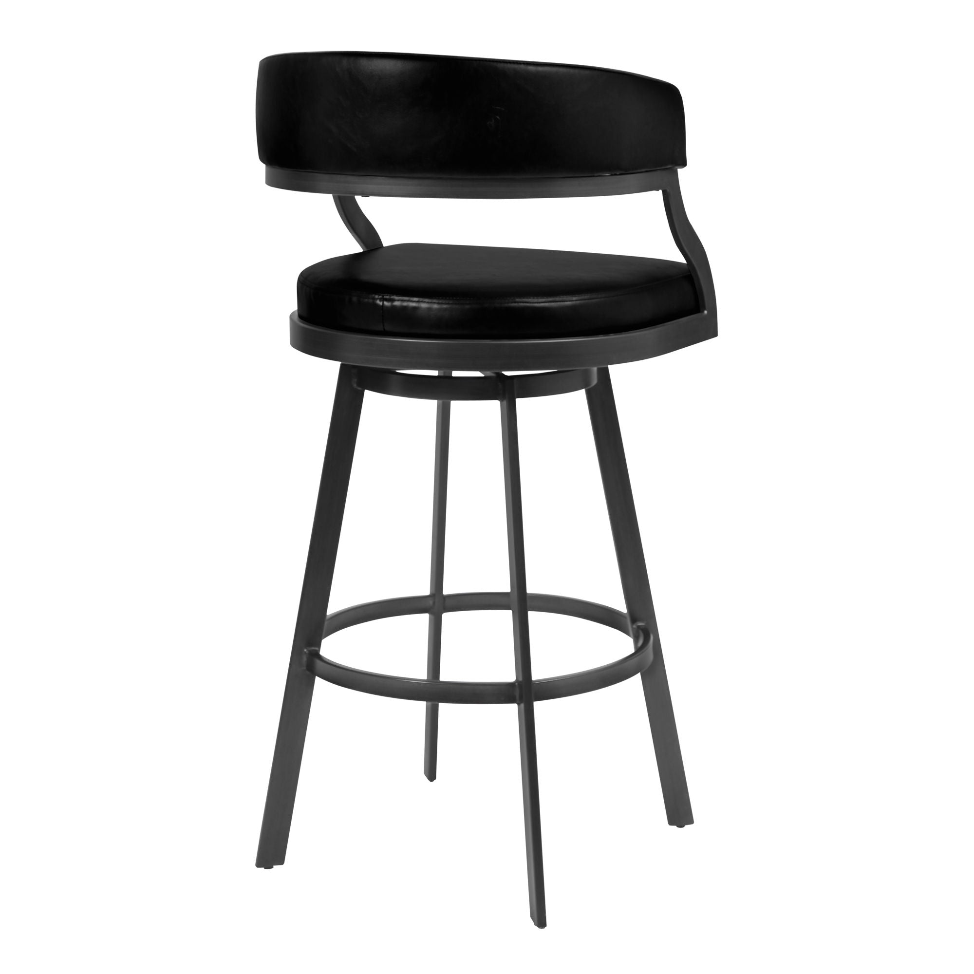 Saturn - Swivel Bar Stool - Mineral Legs - Premium Counter Height (24"-27") from Armen Living - Just $360! Shop now at brett interiors