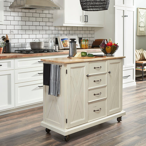 Bay Lodge - Kitchen Cart - White - 35.5" - Premium Bars & Bar Carts from Homestyles - Just $1249.98! Shop now at brett interiors