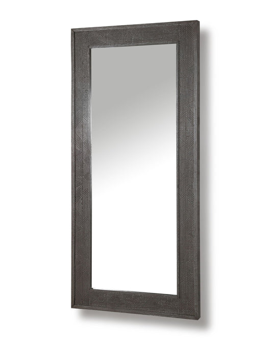 Crossings Serengeti - Floor Mirror - Sandblasted Fossil Grey - Premium Floor Mirrors from Parker House - Just $747.50! Shop now at brett interiors