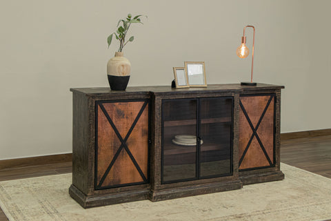 Blackburn - Console - Charred Brown - Premium TV Stands from International Furniture Direct - Just $1537.50! Shop now at brett interiors