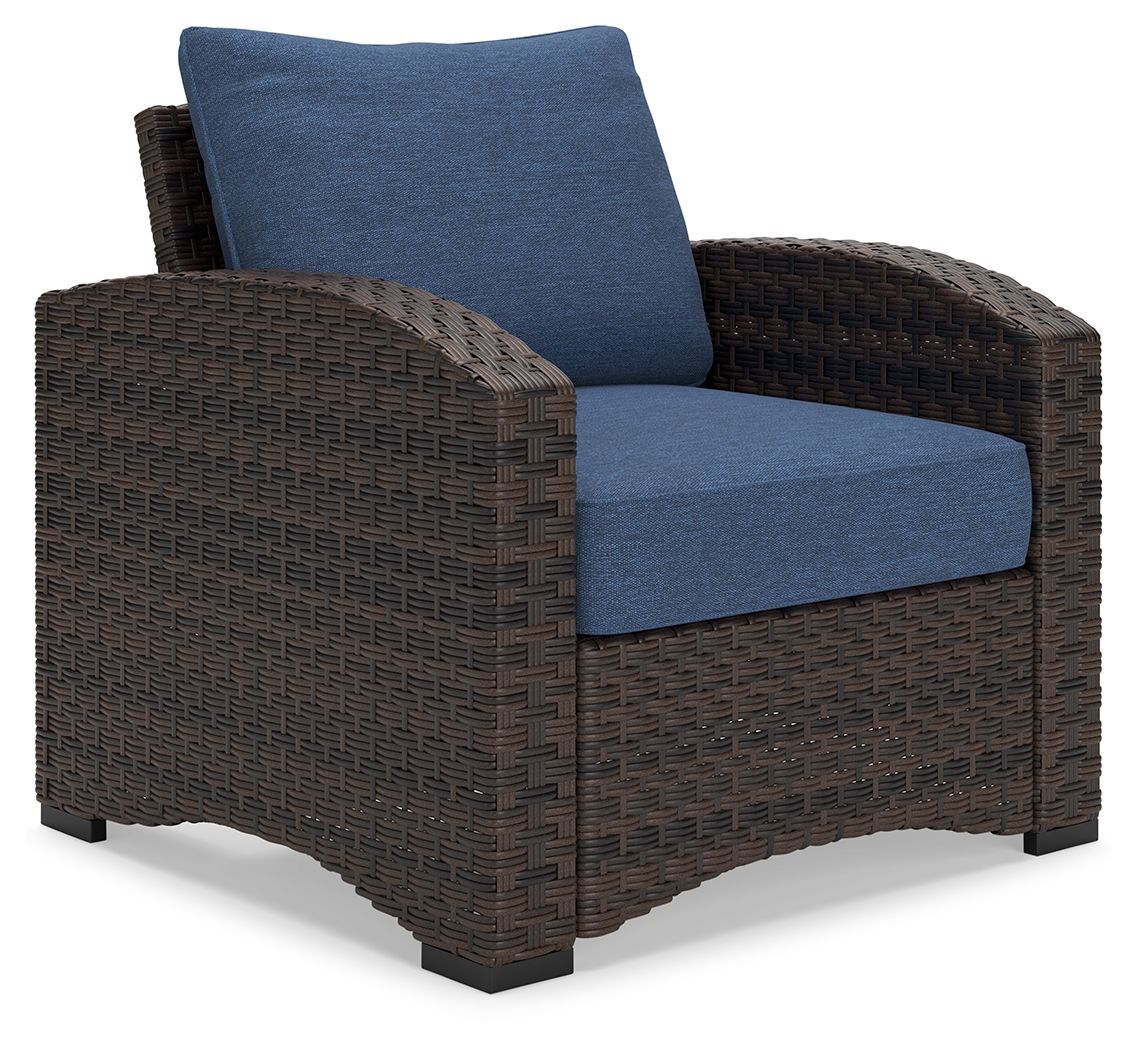 Windglow - Blue / Brown - Lounge Chair With Cushion - Premium Lounge Chairs from Signature Design by Ashley® - Just $454.38! Shop now at brett interiors