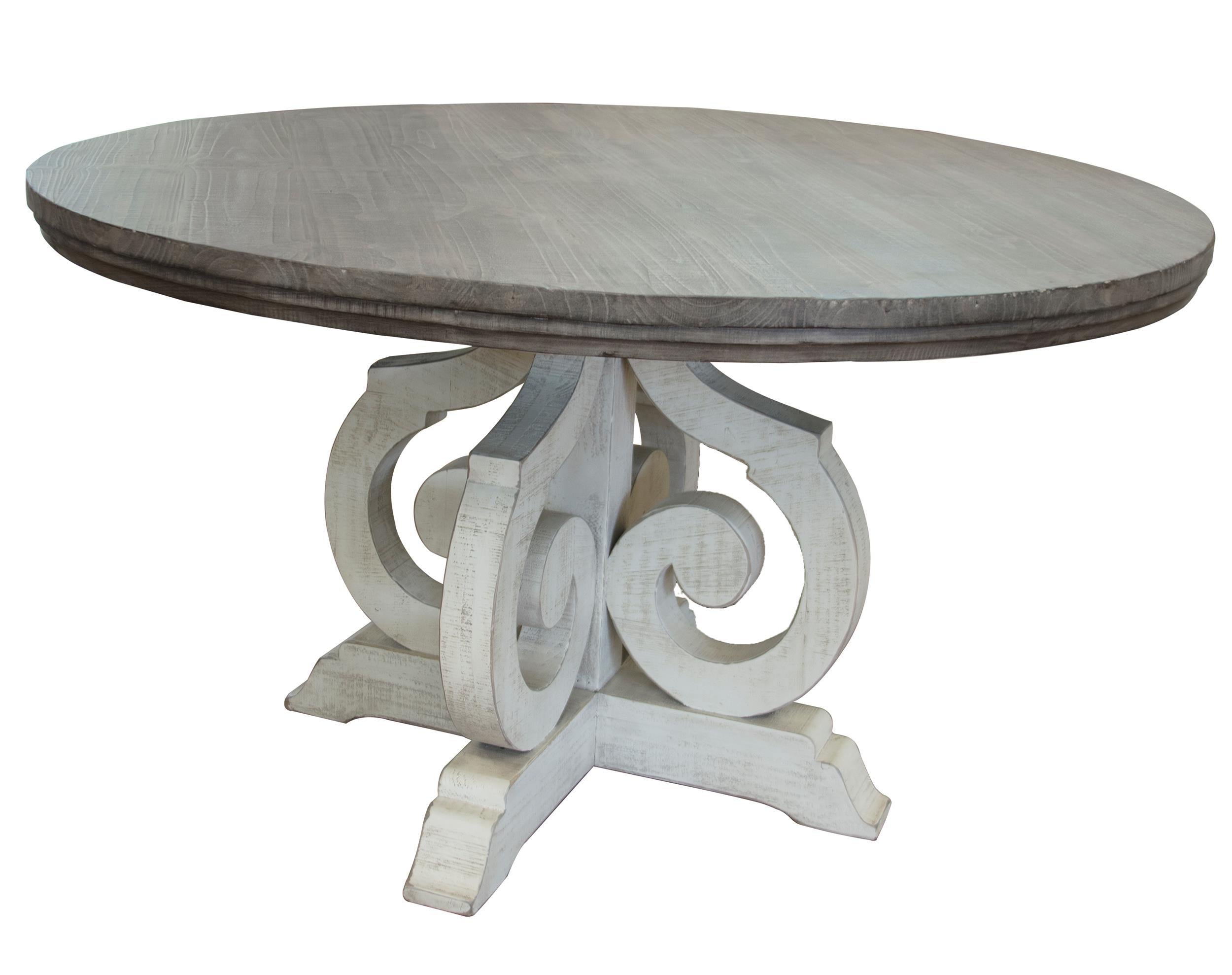 Stone - Round Two-Tone Dining Table - Beige - Premium Dining Tables from International Furniture Direct - Just $1390! Shop now at brett interiors