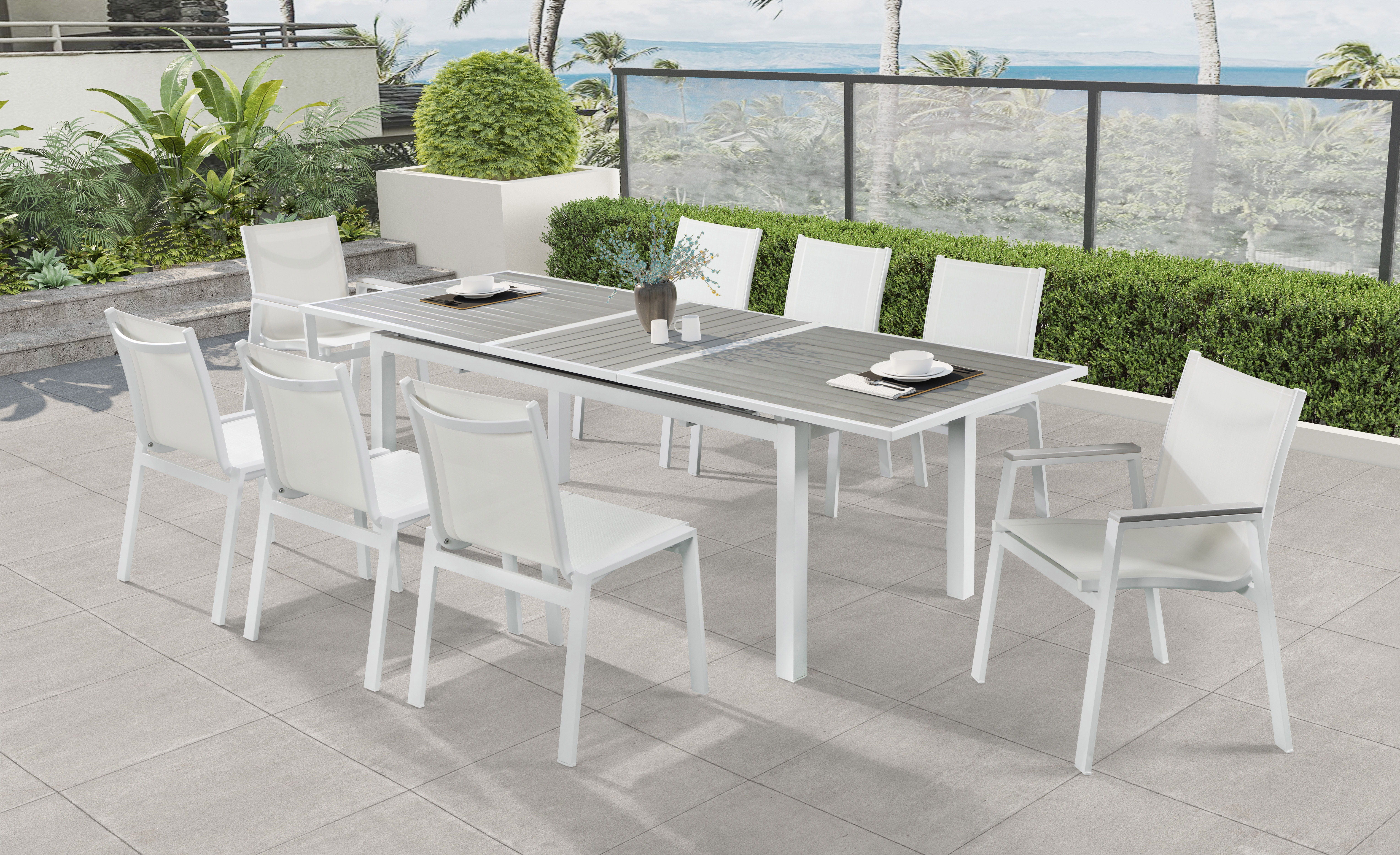 Nizuc - Outdoor Patio Dining Arm Chair Set - Premium Chair Sets from Meridian Furniture - Just $800! Shop now at brett interiors