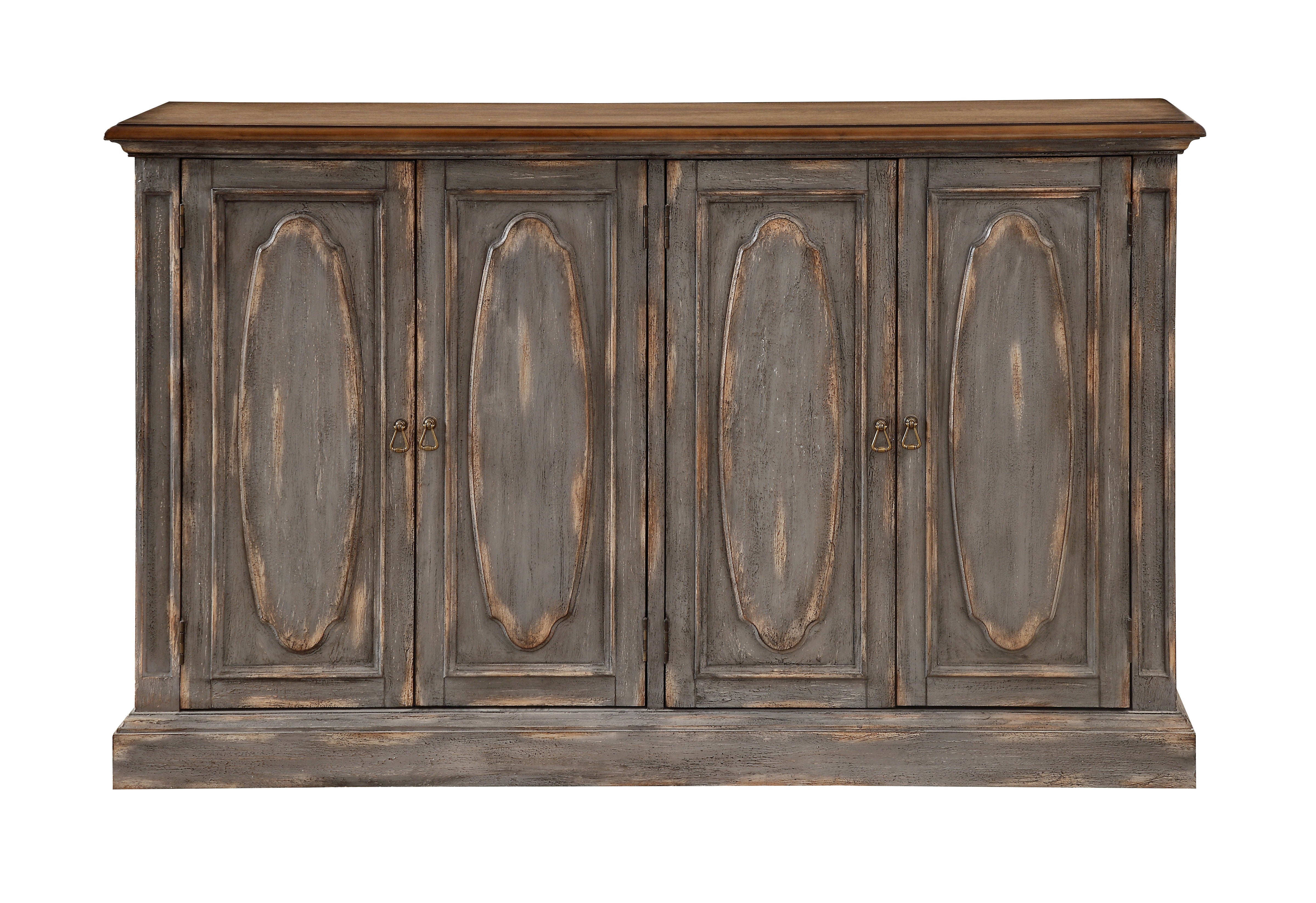 Brooke - Four Door Credenza - Sicily Aged Blue Rub - Premium Credenzas from Coast2Coast Home - Just $3712.50! Shop now at brett interiors