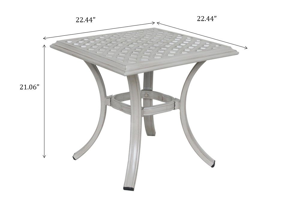 22" Outdoor Standard End Table - Ashen Wheat - Premium End Tables from Gather Craft - Just $148! Shop now at brett interiors