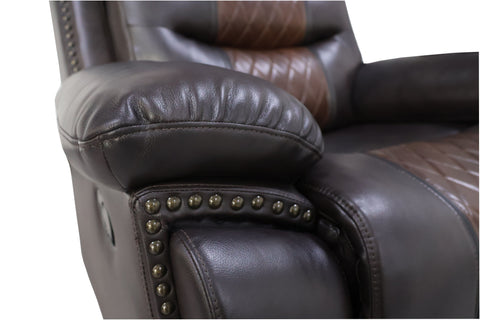 Nikko - Glider Recliner With Power Footrest - Brown - Premium Glider Chairs from New Classic - Just $685! Shop now at brett interiors