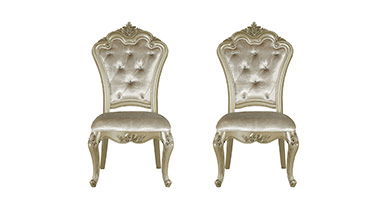 Monique - Side Chair (Set of 2) - Champagne - Premium Chair Sets from New Classic - Just $575! Shop now at brett interiors