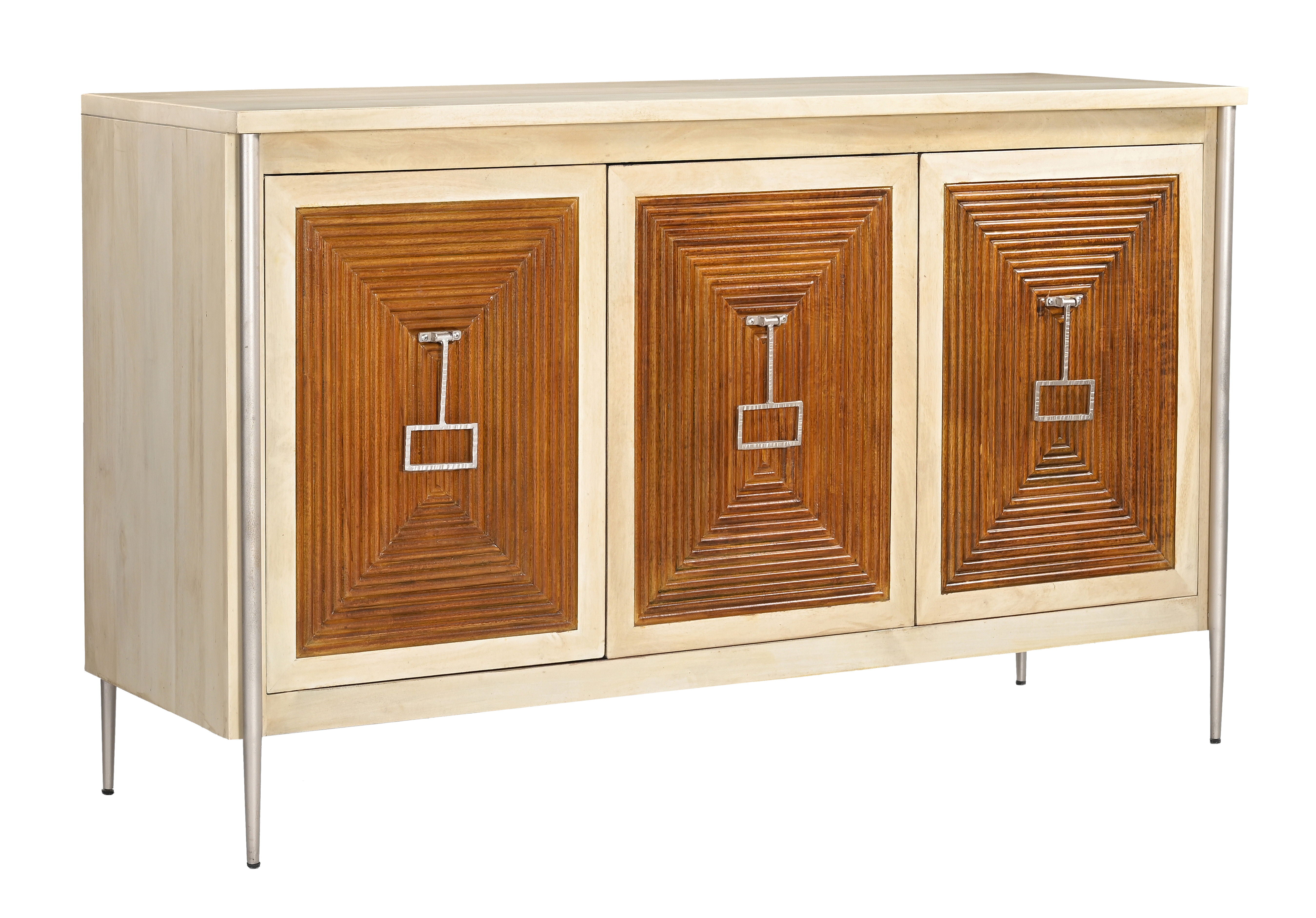 Abita - Three Door Credenza - Cream / Honey - Premium Credenzas from Coast2Coast Home - Just $4950! Shop now at brett interiors