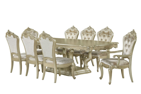 Monique - Dining Table Top & Base - Pearl Silver - Premium Dining Tables from New Classic - Just $1347.50! Shop now at brett interiors