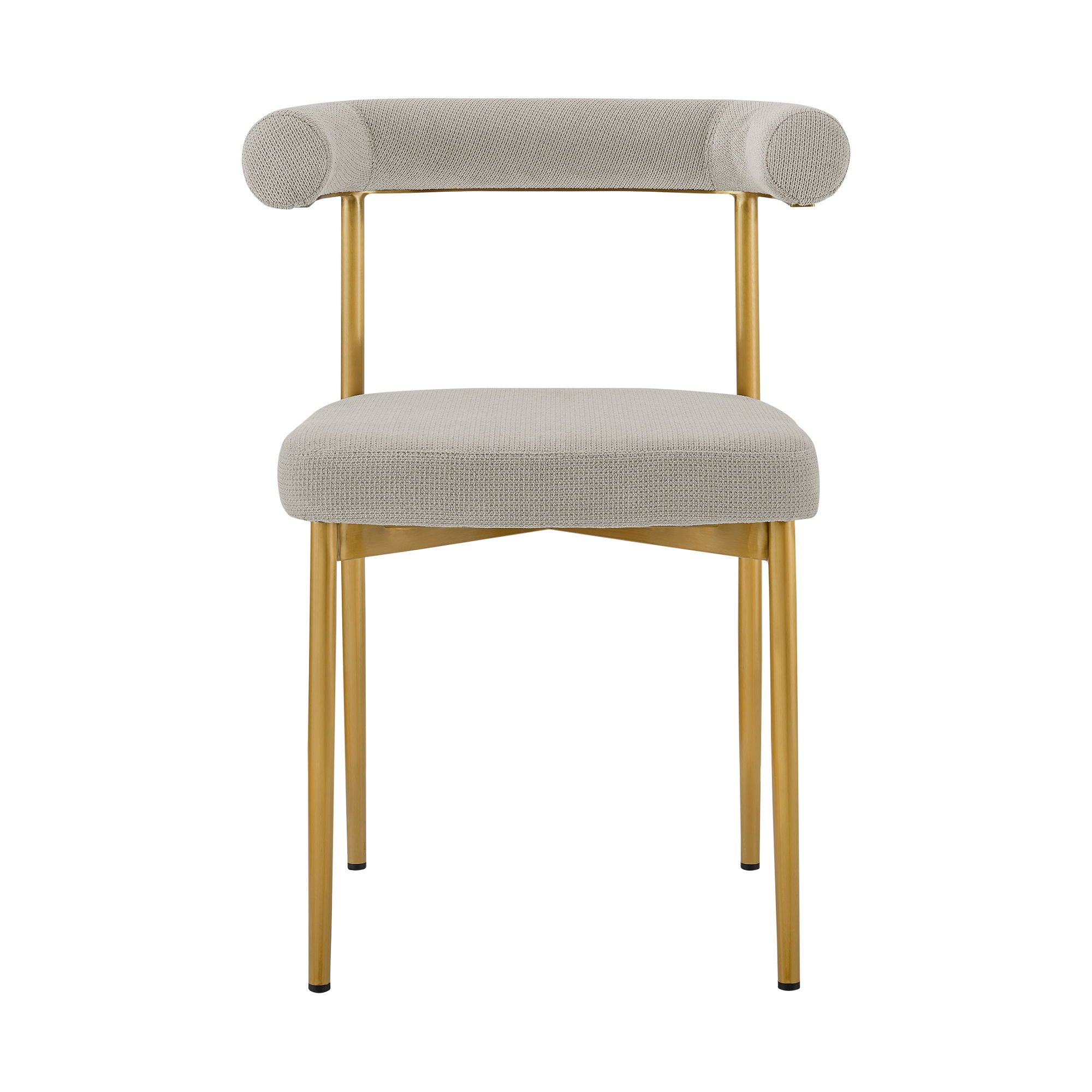 Shannon - Dining Chair (Set of 2) - Gold Brushed / Taupe - Premium Chair Sets from Armen Living - Just $905! Shop now at brett interiors