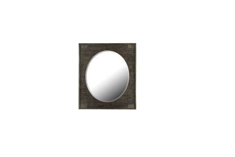 Abington - Portrait Oval Mirror - Weathered Charcoal - Premium Accent Mirrors from Magnussen Furniture - Just $379! Shop now at brett interiors