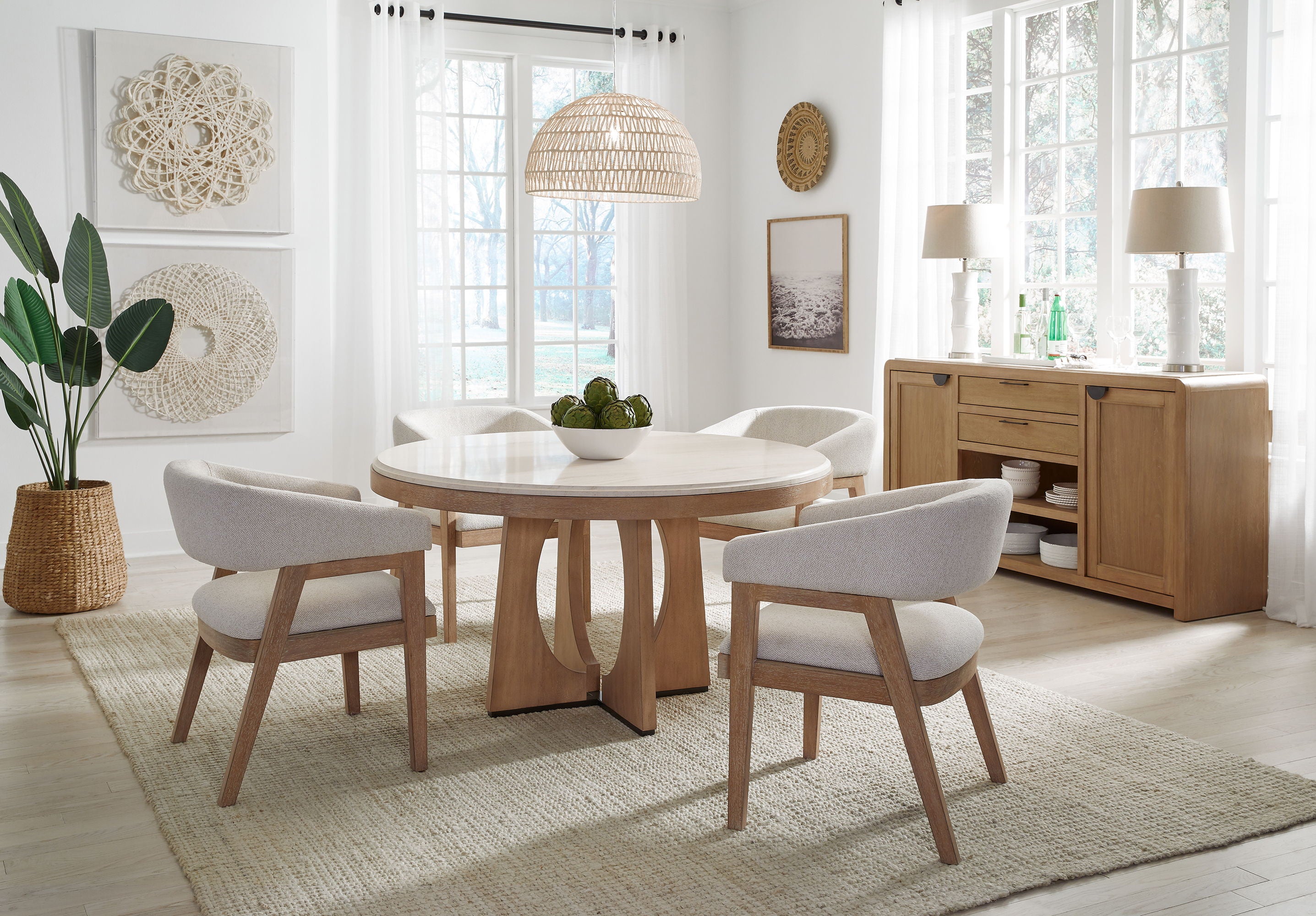 Escape - Dining Barrel Dining Chair (Set of 2) - Glazed Natural Oak Mirage Mist - Premium Dining Chairs from Parker House - Just $700! Shop now at brett interiors