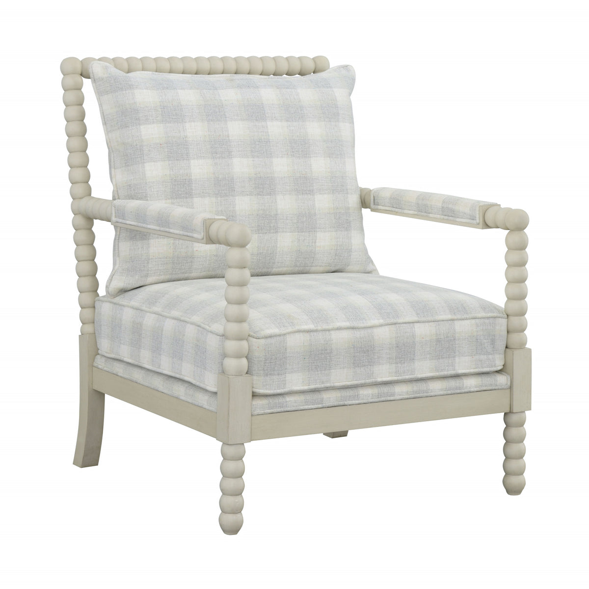 Leilani - Accent Chair - Cream / Plaid - Premium Accent Chairs from Coast2Coast Home - Just $2062.50! Shop now at brett interiors