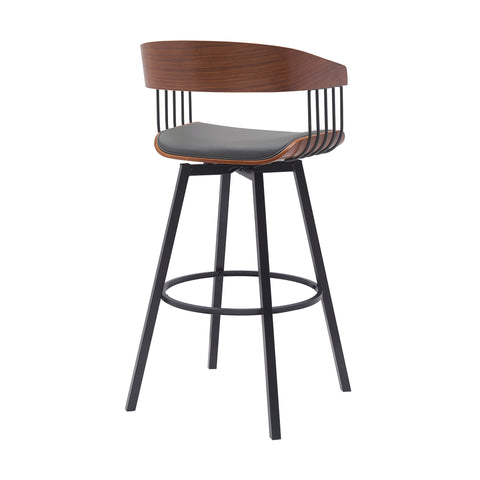 Athena - Swivel Walnut Metal Stool - Premium Counter Height (24"-27") from Armen Living - Just $280! Shop now at brett interiors