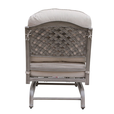 Cast Aluminum Club Motion Chair With Cushion (Set of 2) - Gray - Premium Chair Sets from Gather Craft - Just $1470! Shop now at brett interiors