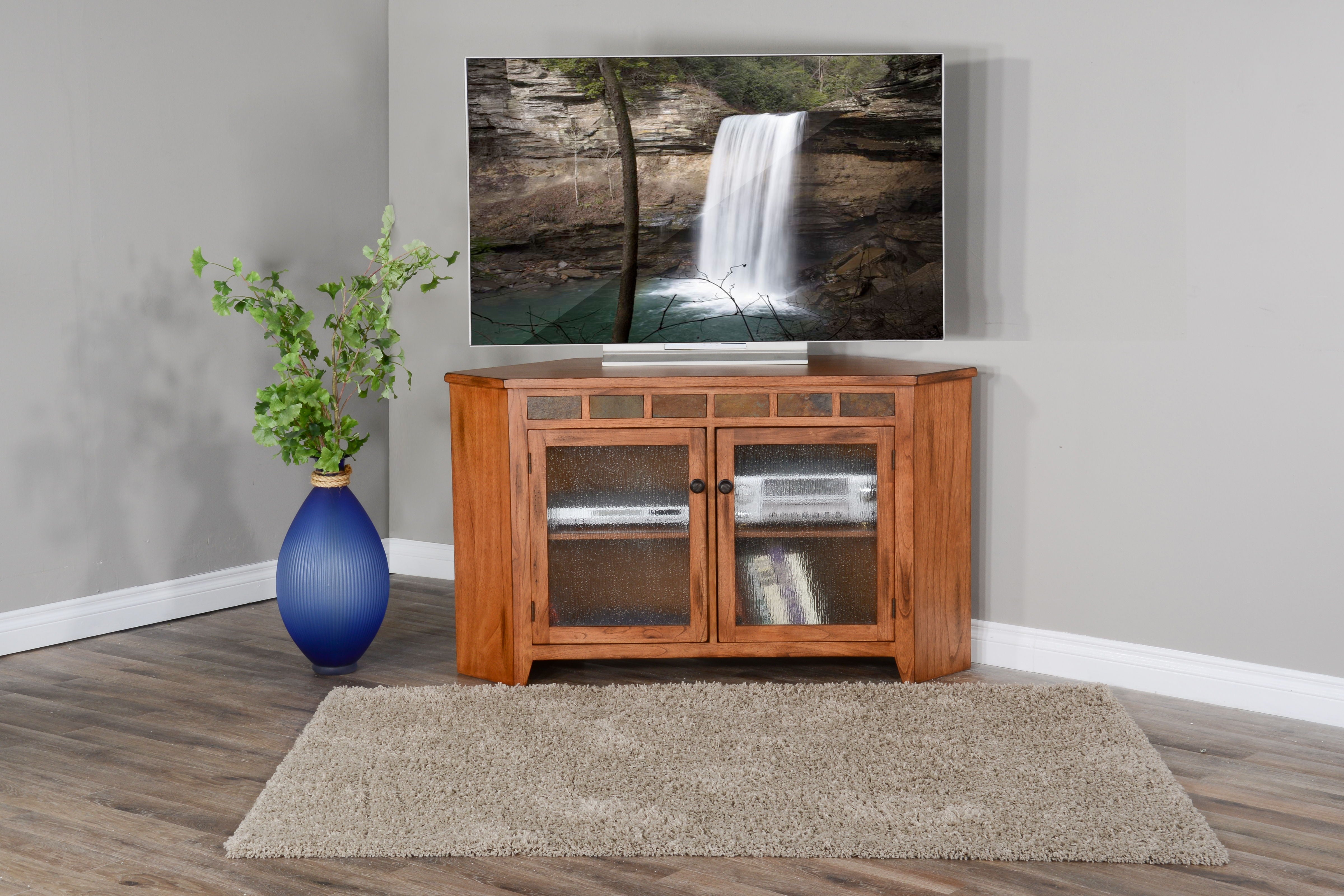 Sedona - Corner TV Console - Light Brown - Premium TV Stands from Sunny Designs - Just $894! Shop now at brett interiors