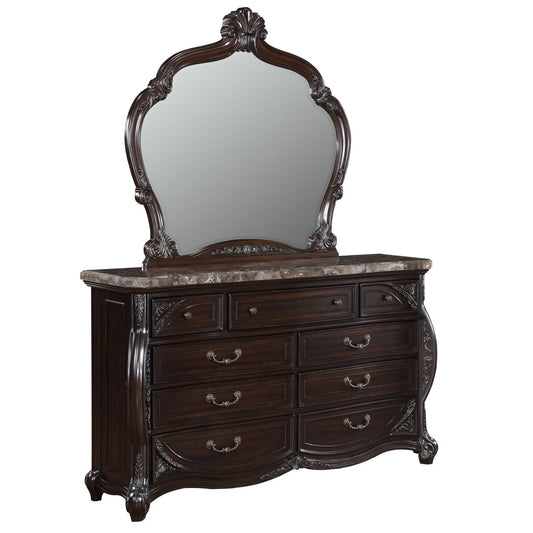 Palazzo Marina - Mirror - Walnut - Premium Bedroom Mirrors from New Classic - Just $300! Shop now at brett interiors