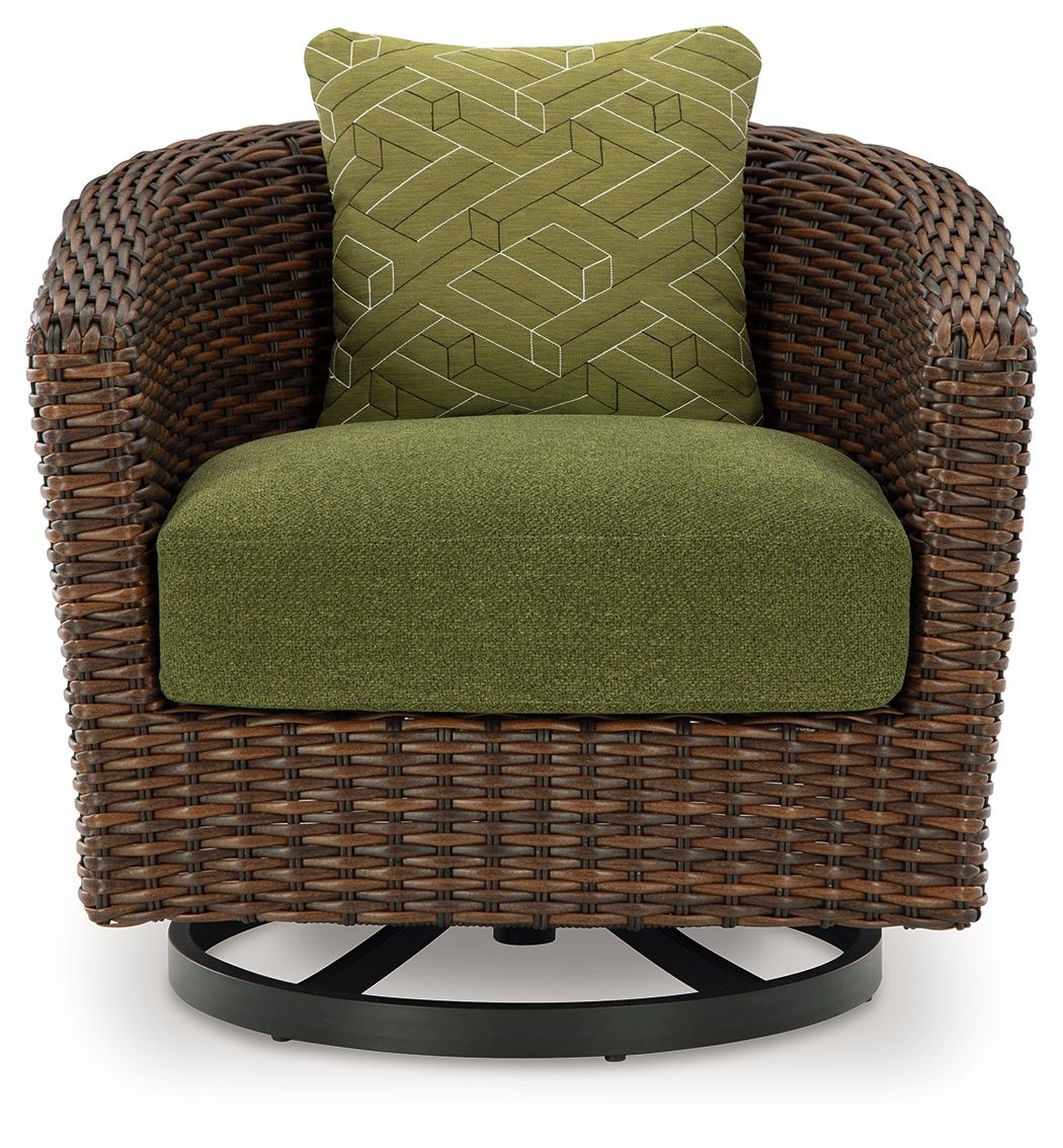 Horizon Hall - Brown / Green - Swivel Lounge With Cushion - Premium Swivel Chairs from Signature Design by Ashley® - Just $749.38! Shop now at brett interiors