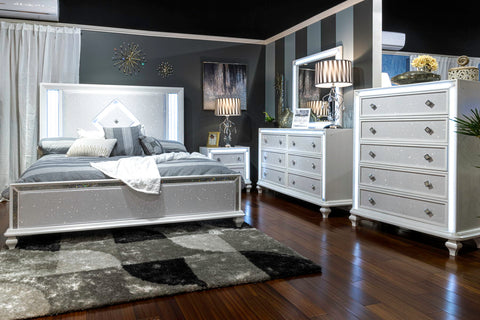 Stardust - Nightstand - White - Premium Accent Nightstands from New Classic - Just $425! Shop now at brett interiors