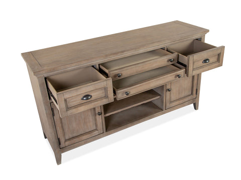 Paxton Place - Buffet - Dovetail Grey - Premium Buffets from Magnussen Furniture - Just $1589! Shop now at brett interiors