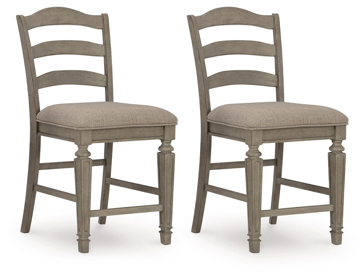 Lodenbay - Antique Gray - Upholstered Barstool (Set of 2) - Premium Stool Sets from Signature Design by Ashley® - Just $329.20! Shop now at brett interiors