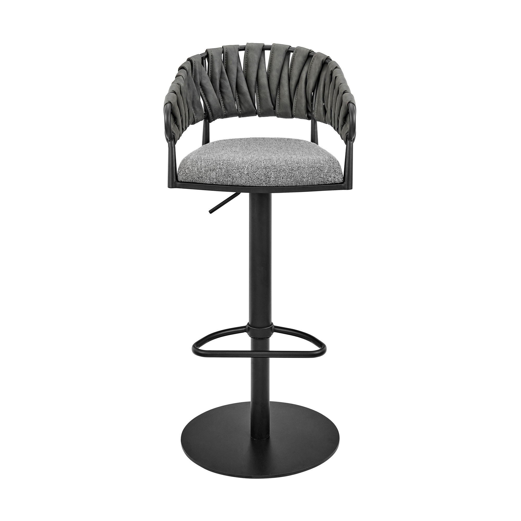 Blaise - Adjustable Counter Or Bar Stool - Black / Grey - Premium Adjustable Height from Armen Living - Just $450! Shop now at brett interiors