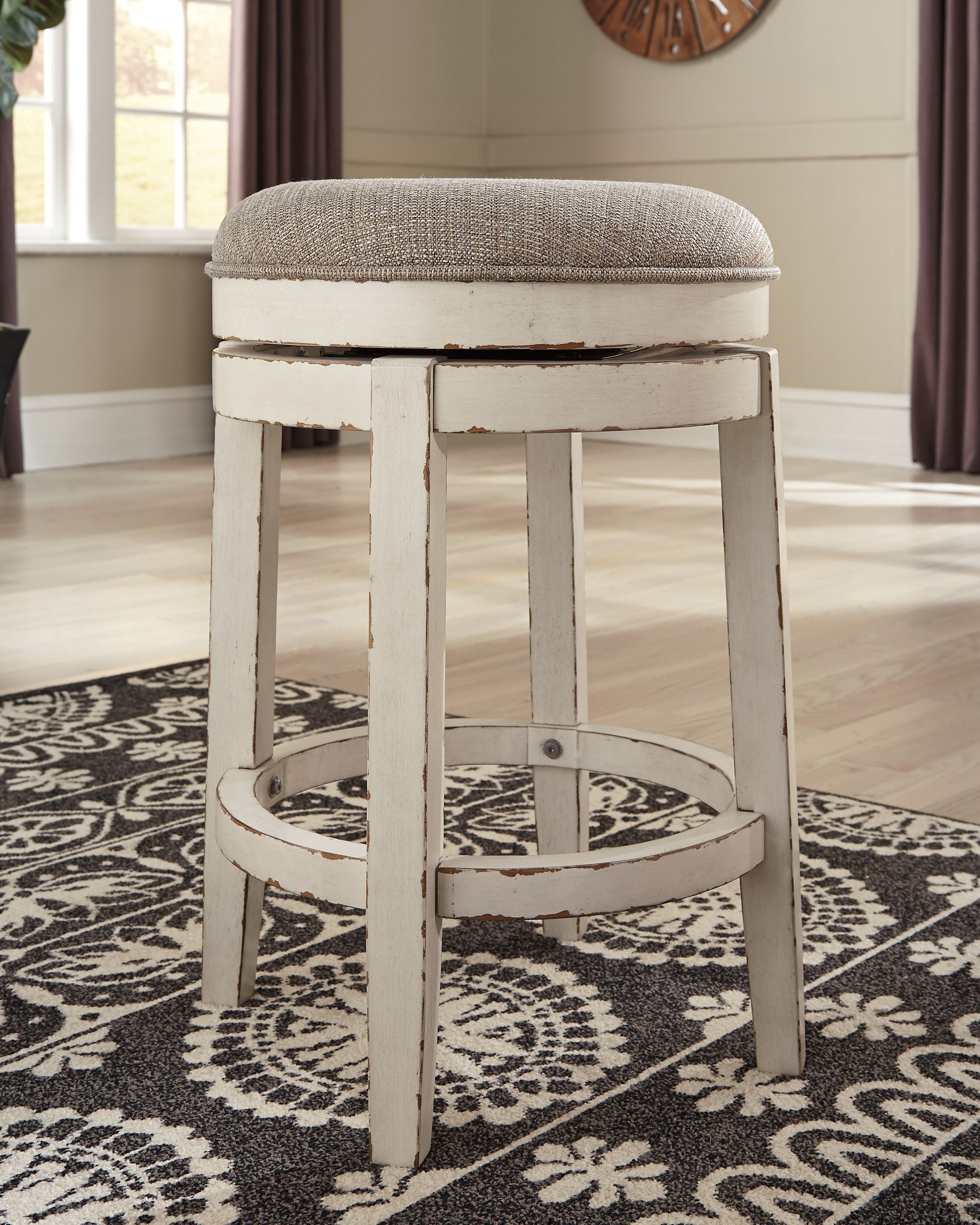 Realyn - Uph Swivel Stool - Premium Counter Height (24"-27") from Ashley Furniture - Just $164.60! Shop now at brett interiors