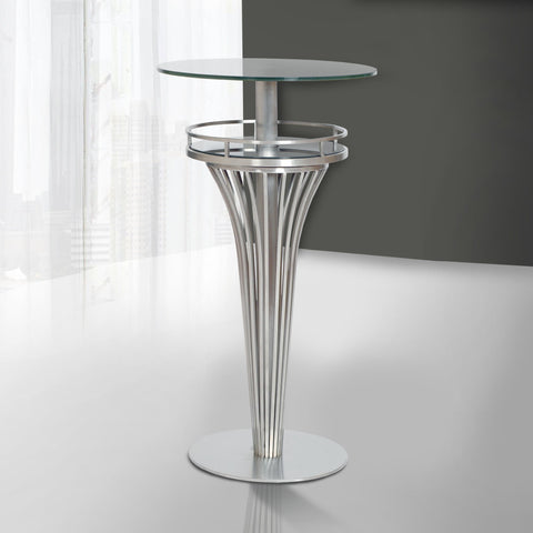 Yukon - Contemporary Bar Table - Gray Frosted - Premium Bar Tables from Armen Living - Just $727.50! Shop now at brett interiors