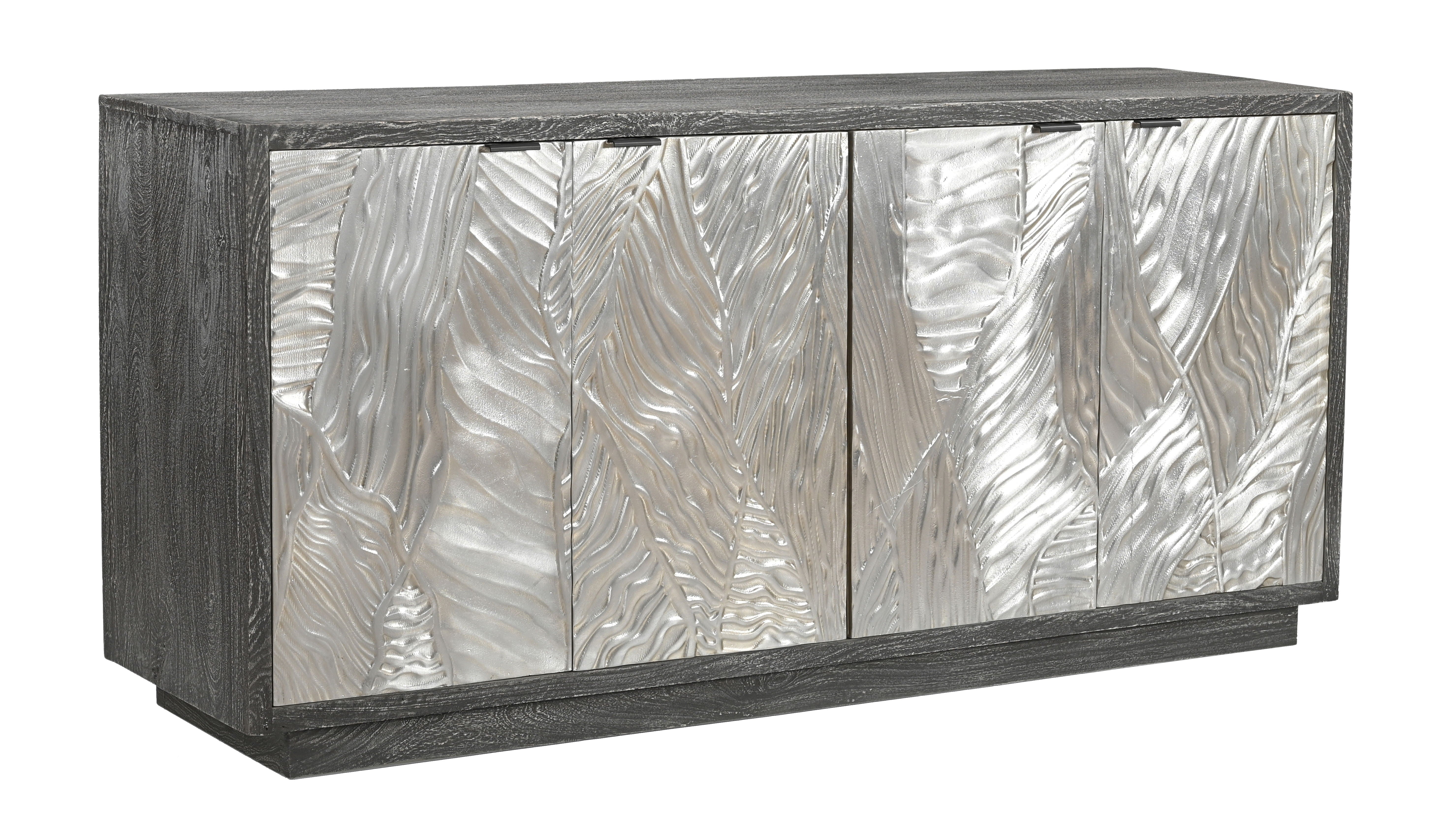 Ersa - Four Door Credenza - Weathered Gray / Silver - Premium Credenzas from Coast2Coast Home - Just $4950! Shop now at brett interiors