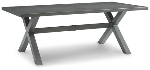 Elite Park - Gray - Rect Dining Table W/Umb Opt - Premium Dining Tables from Signature Design by Ashley® - Just $831.60! Shop now at brett interiors