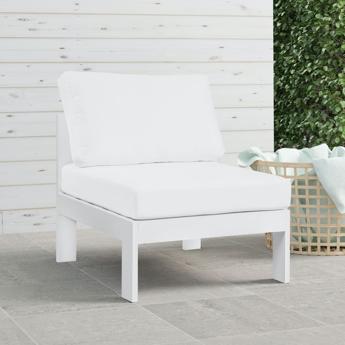 Nizuc - Outdoor Armless Chair - Premium Chairs from Meridian Furniture - Just $862.50! Shop now at brett interiors