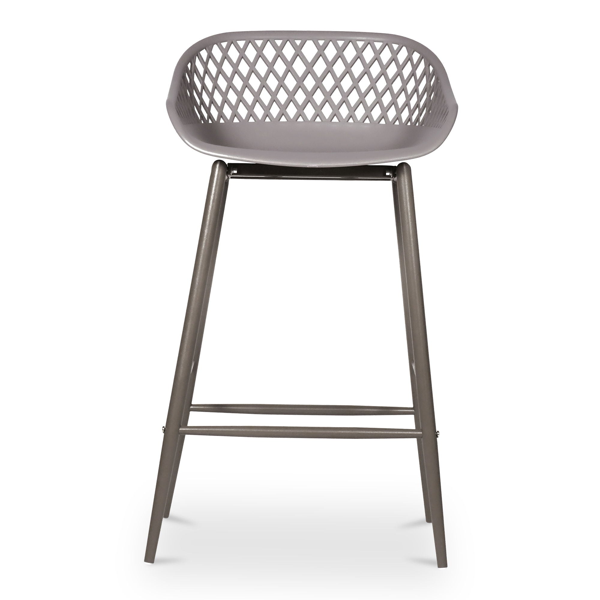 Piazza - Outdoor Counter Counter Stool (Set of 2) - Gray - Premium Chair Sets from Moe's Home Collection - Just $497.50! Shop now at brett interiors