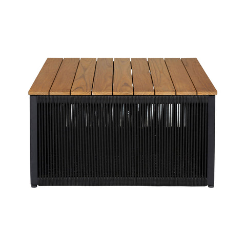 Artesia - Outdoor Patio Coffee Table - Teak / Black - Premium Coffee Tables from Armen Living - Just $872.50! Shop now at brett interiors