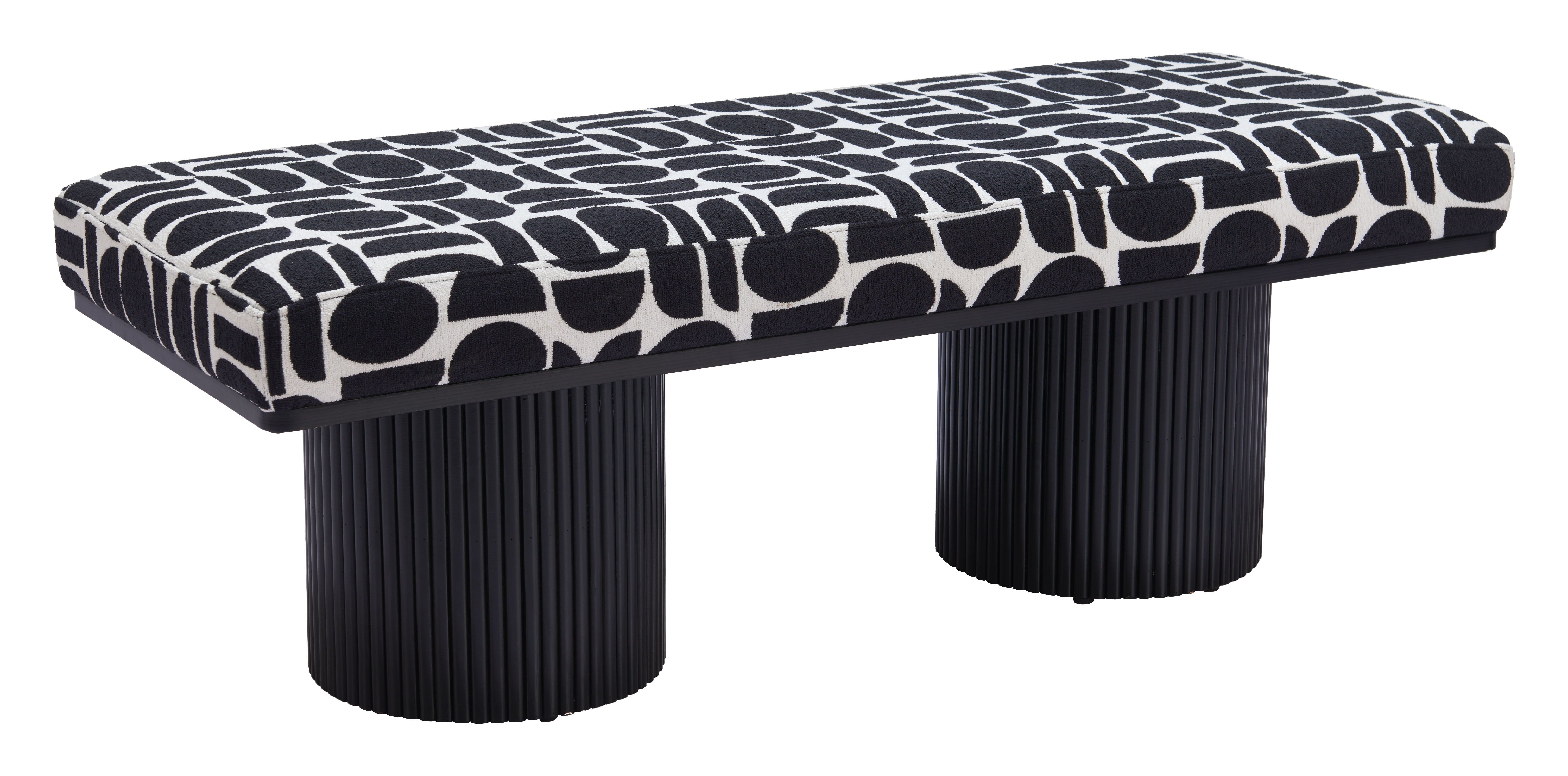 Botoia - Bench - Black - Premium Upholstered Benches from Zuo Modern - Just $1125! Shop now at brett interiors