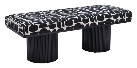 Botoia - Bench - Black - Premium Upholstered Benches from Zuo Modern - Just $1125! Shop now at brett interiors