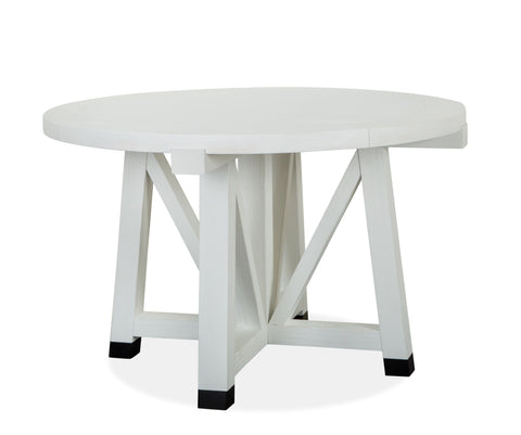 Harper Springs - Round Dining Table - Silo White - Premium Dining Tables from Magnussen Furniture - Just $929! Shop now at brett interiors