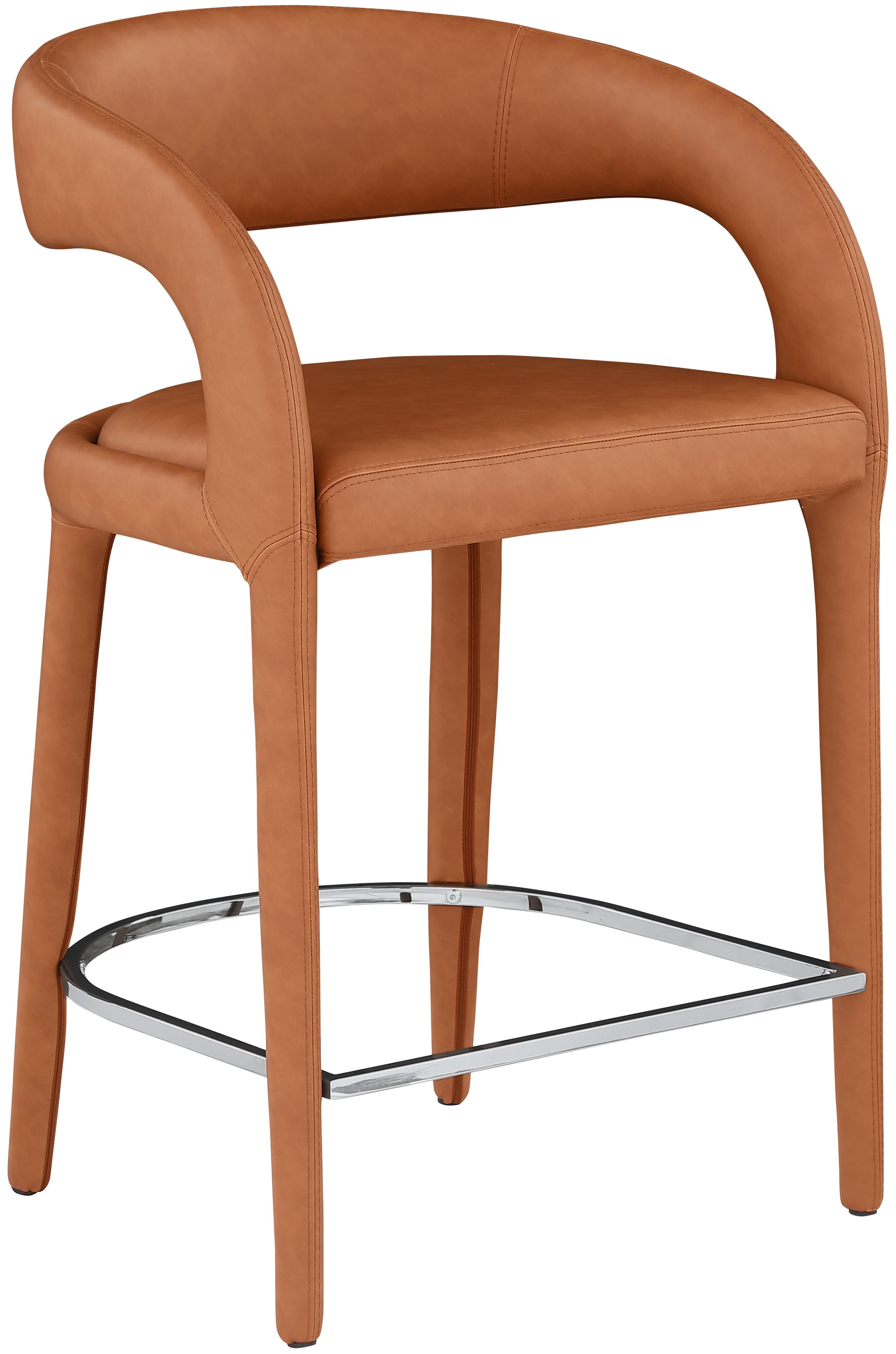 Sylvester - Stool - Cognac - Premium Adjustable Height from Meridian Furniture - Just $575! Shop now at brett interiors