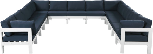 Nizuc - Outdoor Patio Modular Sectional 13 Piece - Navy - Premium Stationary Sectionals from Meridian Furniture - Just $11612.50! Shop now at brett interiors