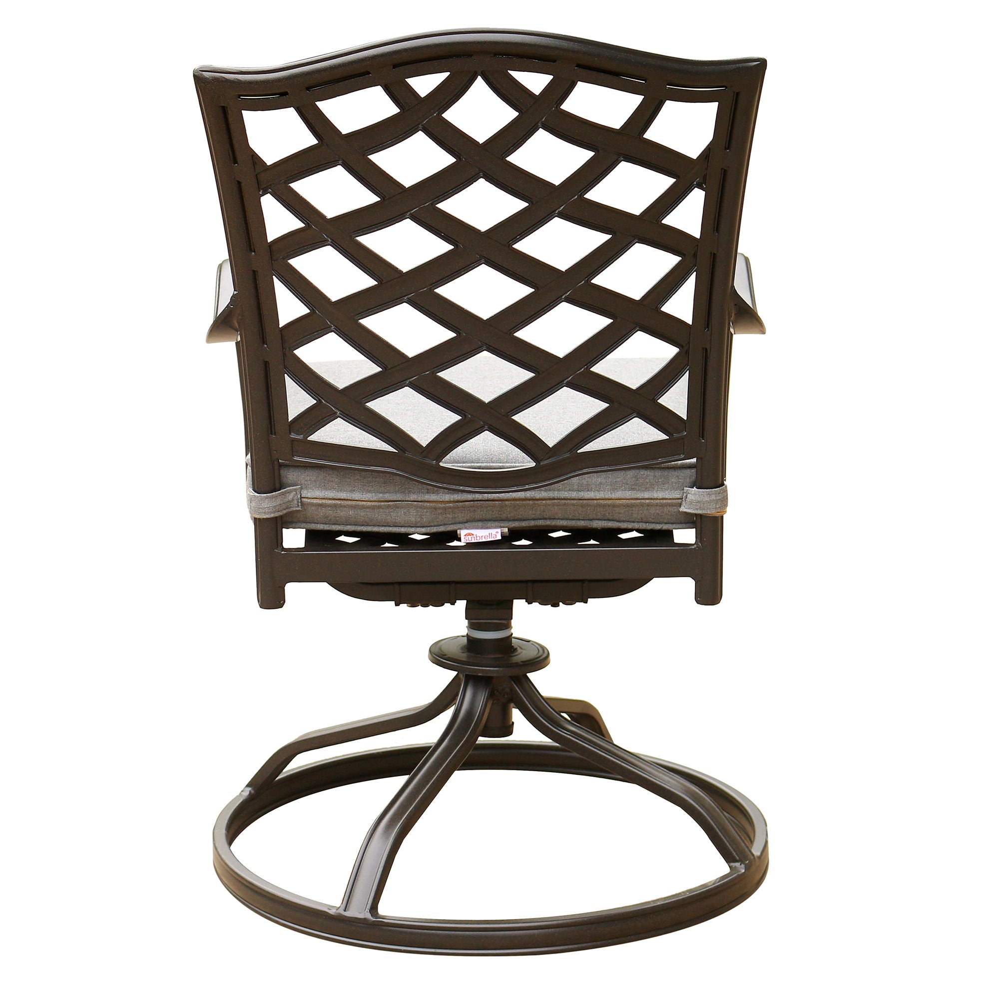 Outdoor Patio Aluminum Swivel Rocker Dining Chair With Cushion (Set of 2) - Premium Chair Sets from Gather Craft - Just $725! Shop now at brett interiors