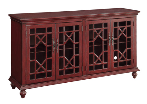 Blaze - Four Door Credenza - Esnon Texture Red - Premium Credenzas from Coast2Coast Home - Just $4125! Shop now at brett interiors