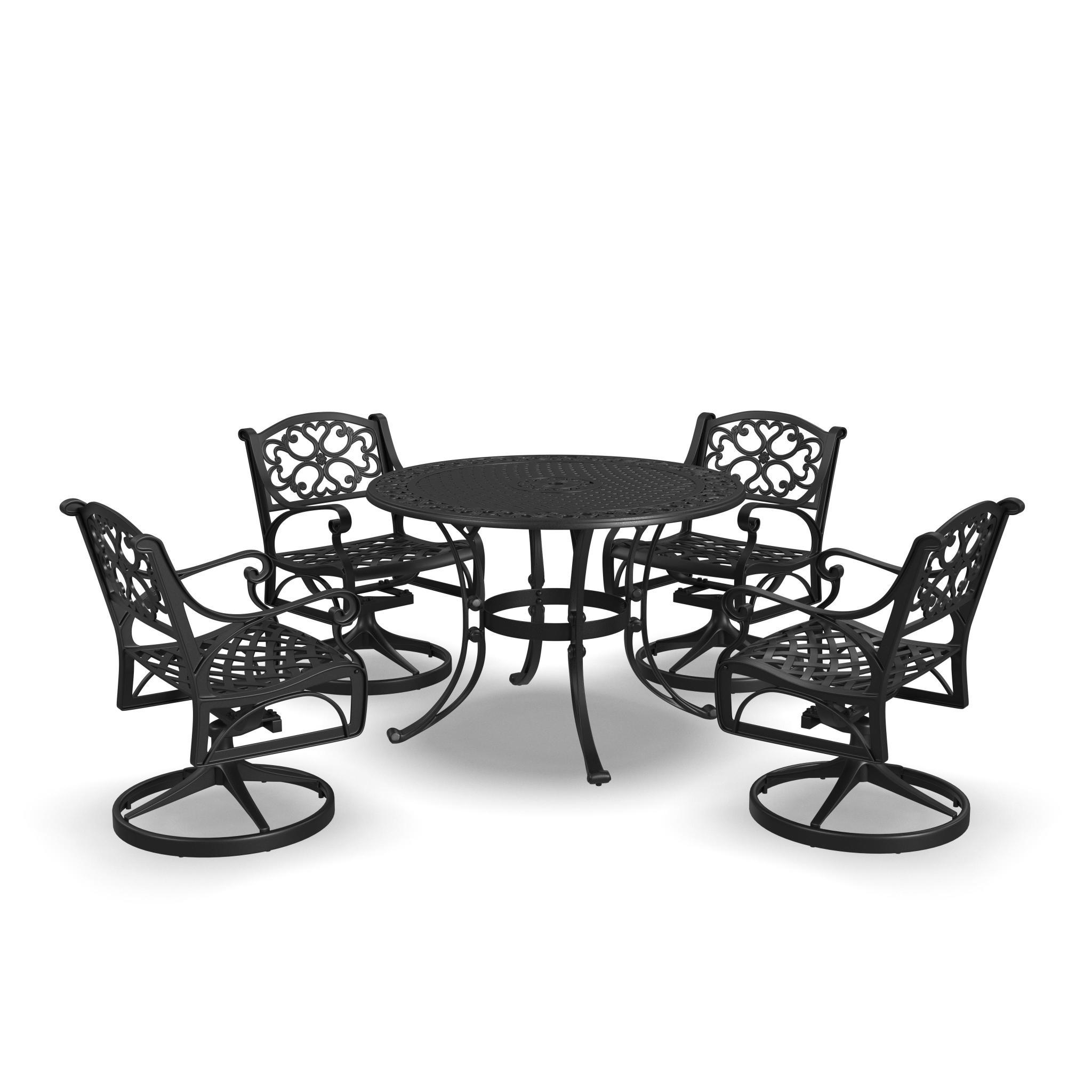 Sanibel - 42" Metal Outdoor Dining Set - Swivel Chairs Homestyles