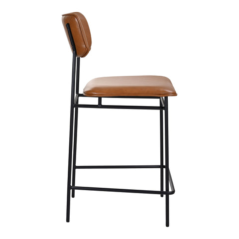 Sailor - Counter Stool - Dark Brown - Leather - Premium Counter Height (24"-27") from Moe's Home Collection - Just $1072.50! Shop now at brett interiors