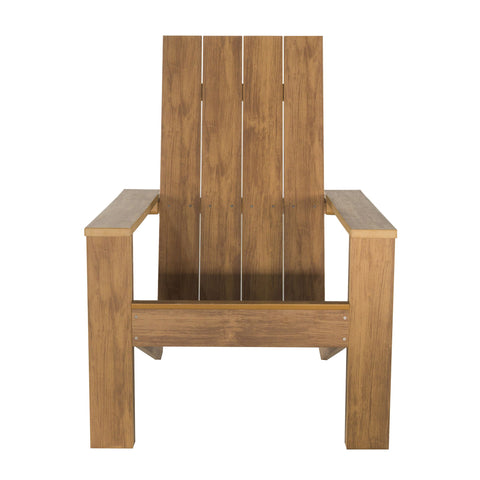 Outdoor Slat Back Plastic Wood Adirondack Chair - Brown - Premium Arm Chairs from Gather Craft - Just $309! Shop now at brett interiors