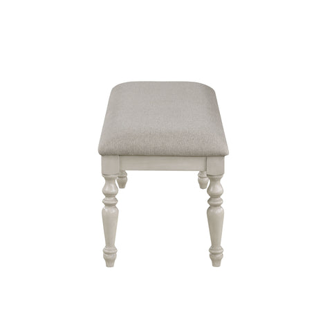 Jennifer - Bench - White - Premium Upholstered Benches from New Classic - Just $225! Shop now at brett interiors