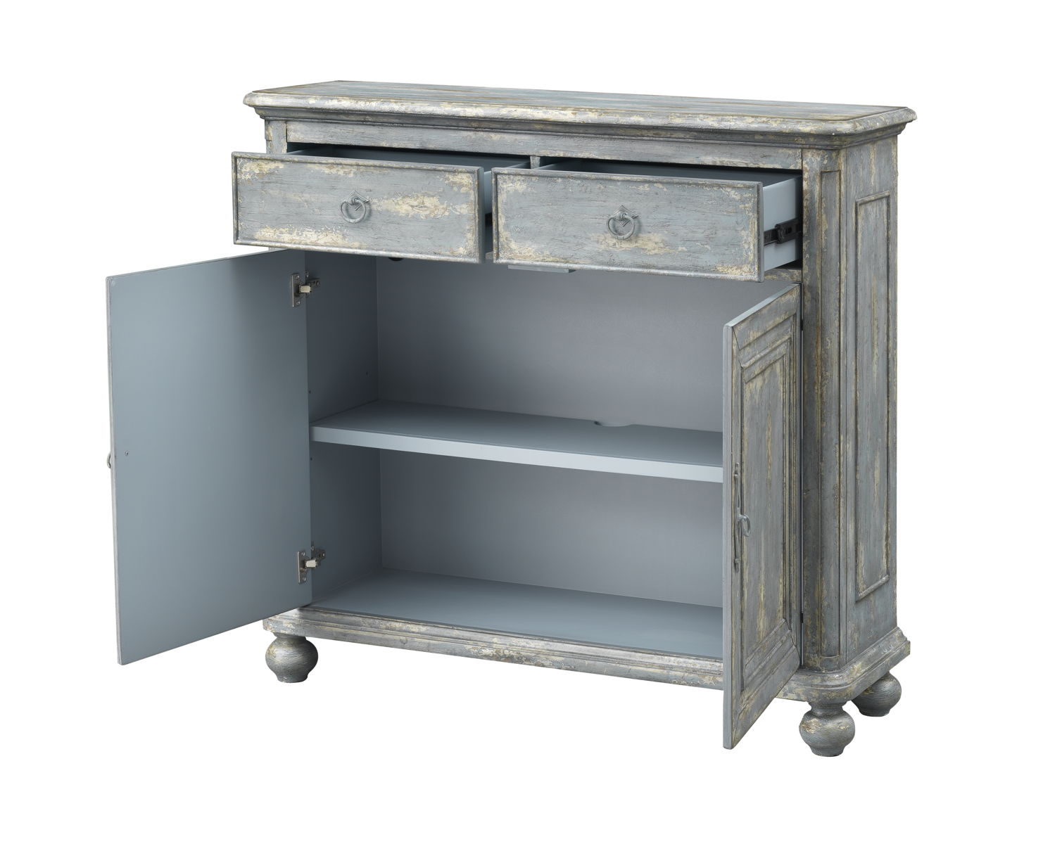 Azora - Two Drawer Two Door Cabinet - Joline Aged Blue - Premium Credenzas from Coast2Coast Home - Just $3300! Shop now at brett interiors